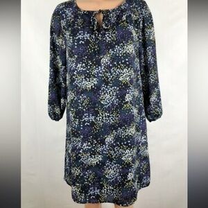 Dalia Navy Floral Shift Dress Size 8